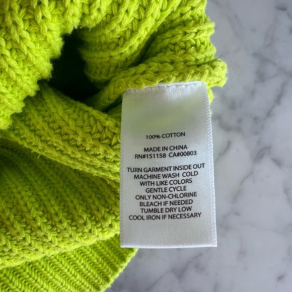 525 Neon Long-Sleeve Quarter-Zip Sweater Neon Chartreuse Sz Med - Picture 11 of 12